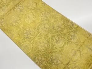 襷に華紋模様織出し袋帯